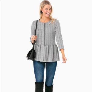 NWT Tuckernuck Herringbone Darby Peplum Top/Jacket